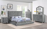 Stefania Bed Model Cm7227Gy-Queen Bed By Furniture Of America